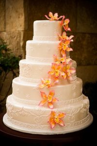 5 tier Wedding Cake by Edible Art Bakery in Raleigh