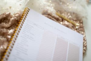 F&Co Spiral Wedding Planner Budget Worksheet