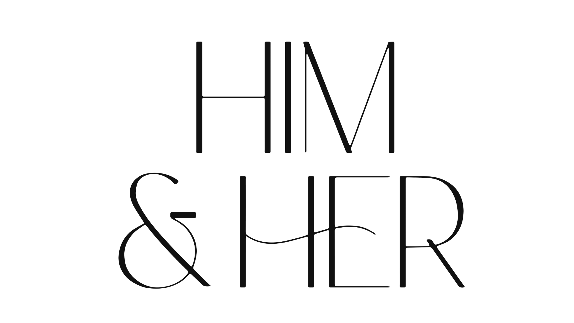 him and her